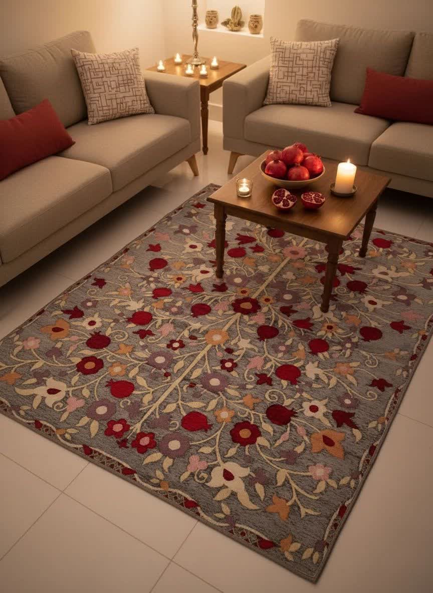 رو فرشی مدرن تمام مخمل ابعاد 2 در 1/5 متری (3 متری )
