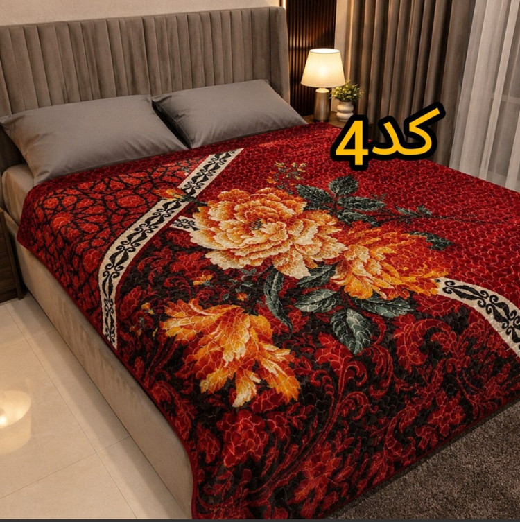 پتو دونفره ضخیم لیلیان طرح کد 4